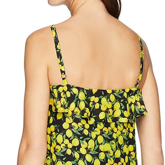 PARKER Silk Blend Lemon Print Ruffle Tank Top - Picture 9 of 9